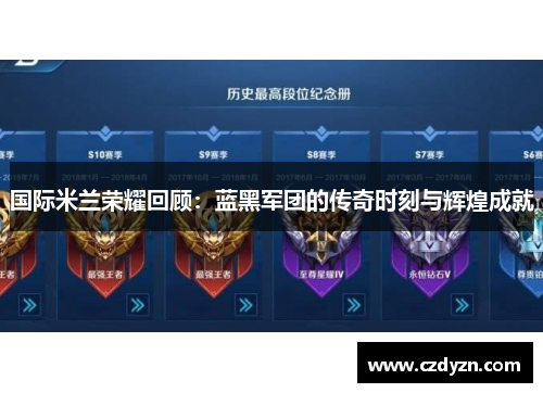 国际米兰荣耀回顾：蓝黑军团的传奇时刻与辉煌成就